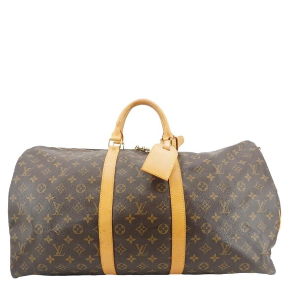 Louis Vuitton  Keepall 55 Bandouliere Monogram Canvas Travel Bag Brown - Picture 1 of 16